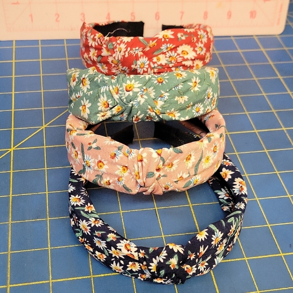 Floral Knotted Headbands Set 4